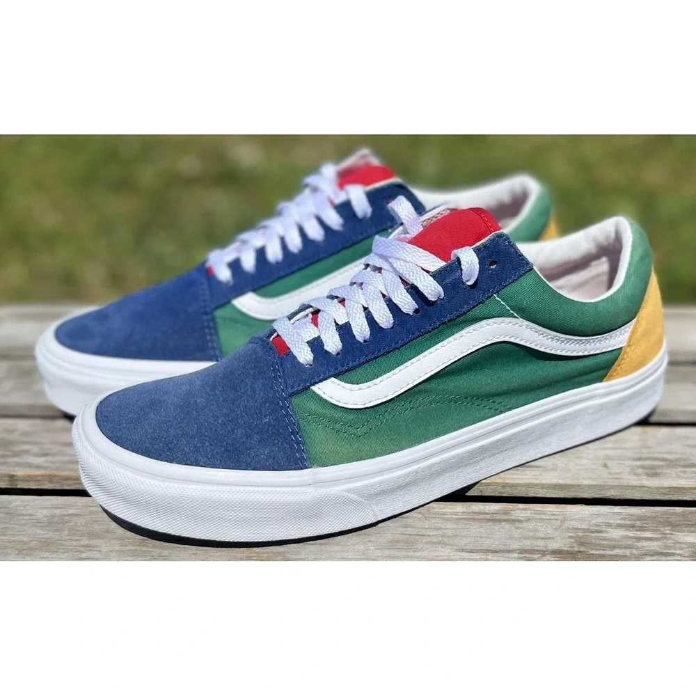 Vans Old Skool Shoes Mens Size 9.5 Skate Canvas Sneakers Classic Low Top Casual‎